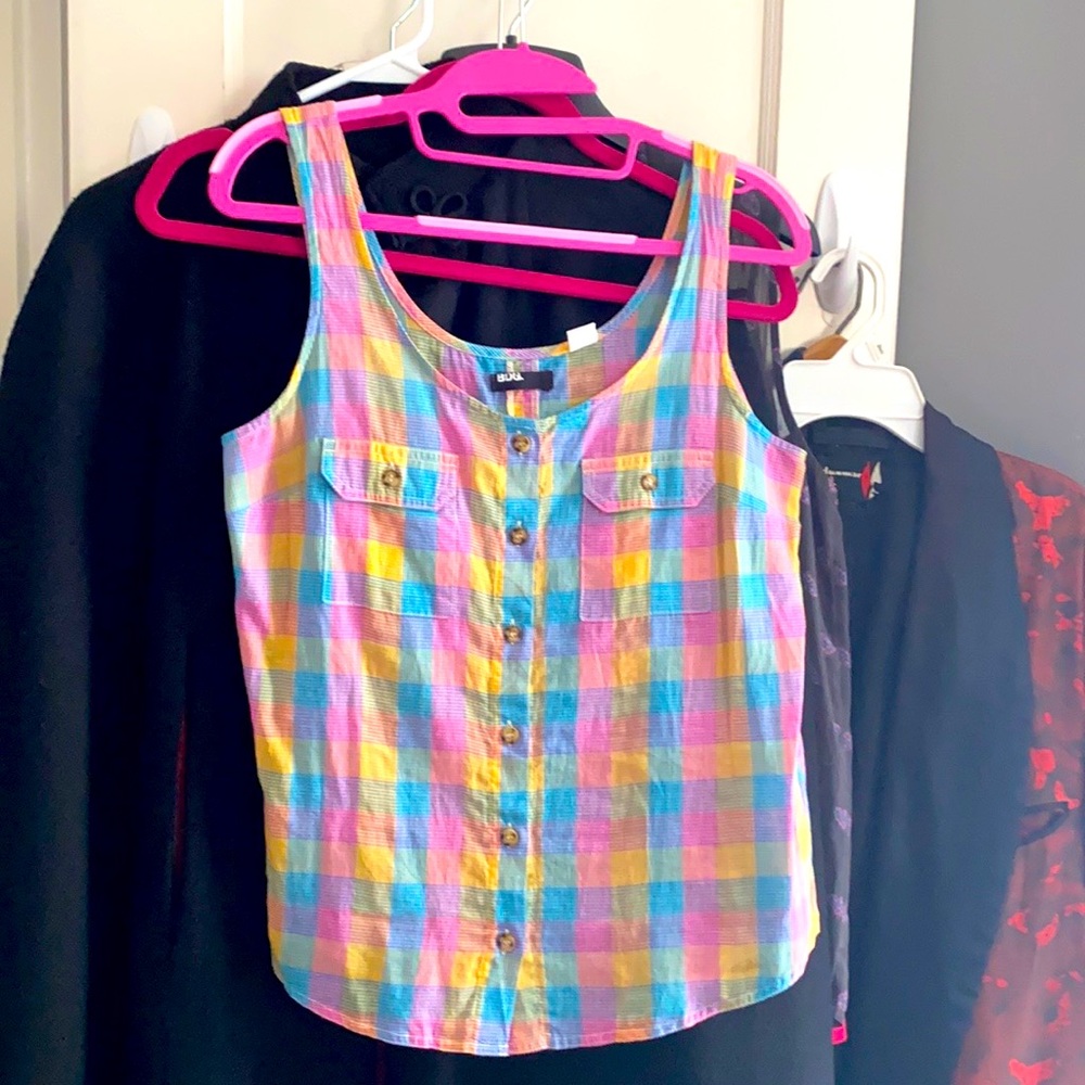 BDG Urban Outfitters Rainbow Plaid Tank